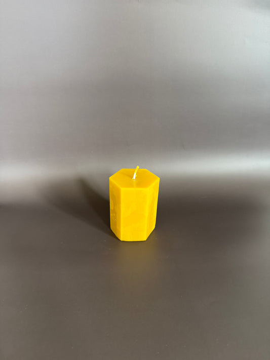 100% Pure Beeswax Hex Candle