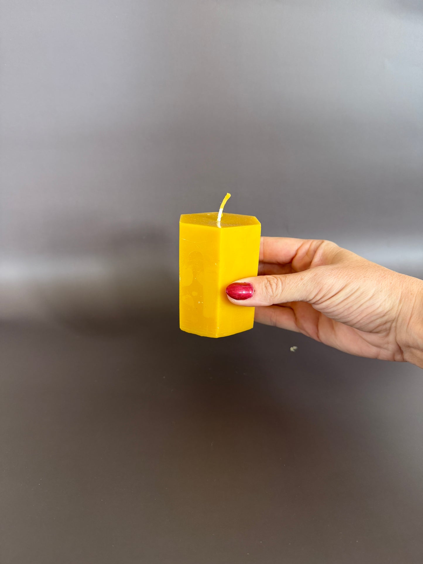 100% Pure Beeswax Hex Candle