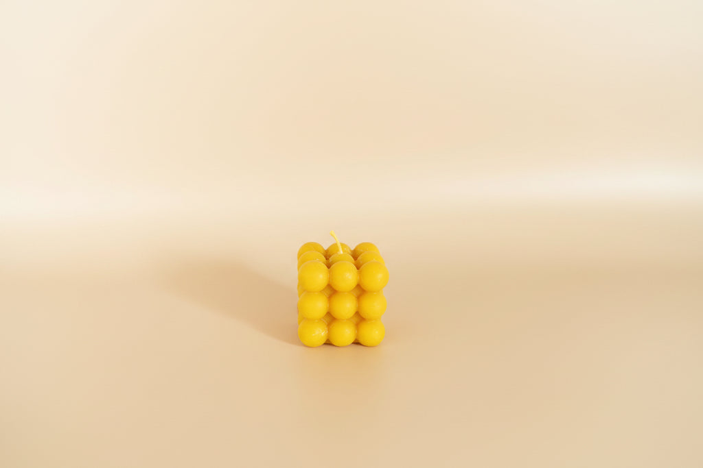 100% Pure Beeswax Marble Candle Stack