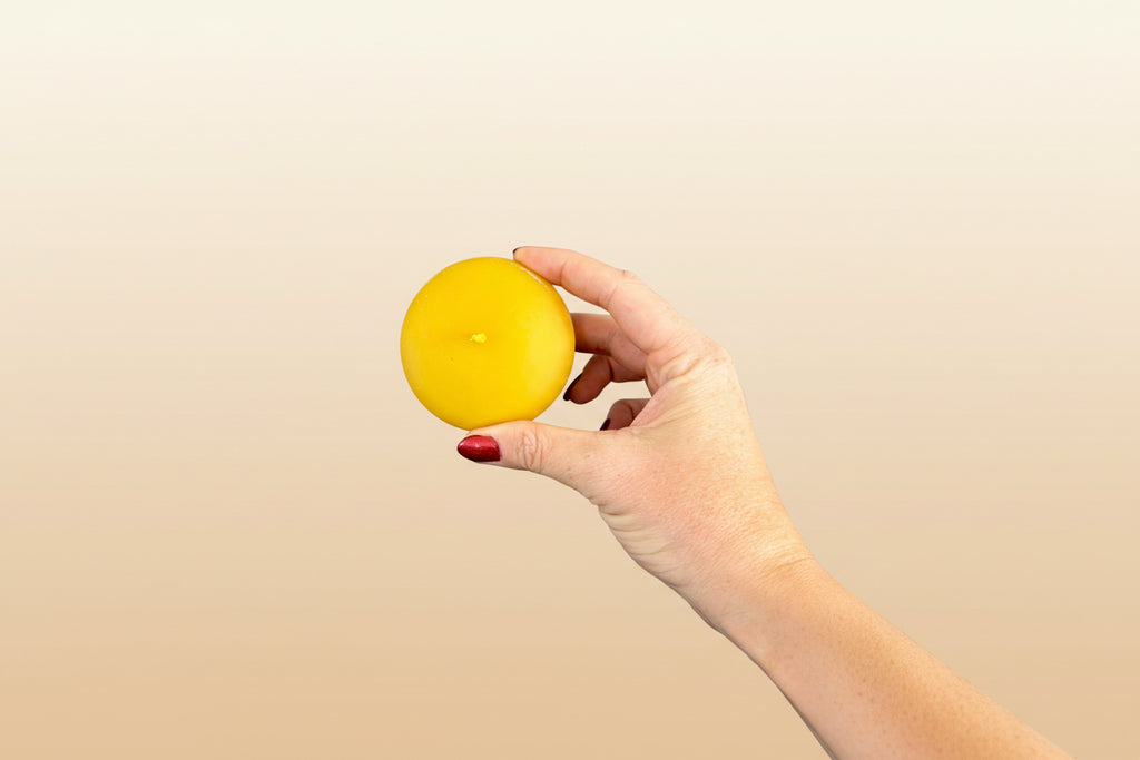 100% Pure Beeswax Disk Candle