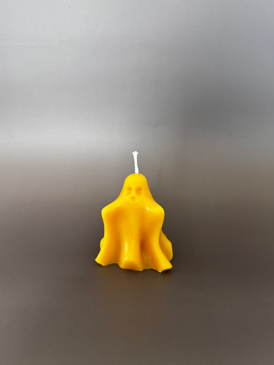 100% Pure Beeswax Ghost Shaped Candle